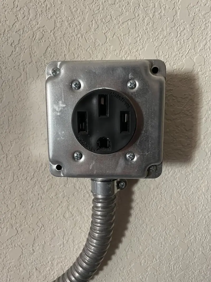 NEMA 14-50 outlet installed for Smart Home Electrical in Bright